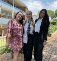 Tayba Sallie, Francesca Roos and Isabella Manas.