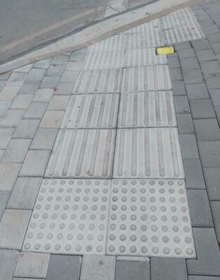 Universal access and the use of tactile paving is a standard requirement to provide ease of movement for people with disabilities to provide a safe crossing point.