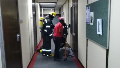 A fire broke out on the ground floor of the SABC Radio Park Building in Auckland Park. Photo: Sipplied.