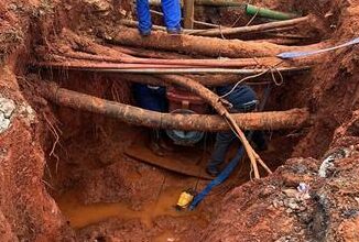 An example of a Johannesburg Water repair job.