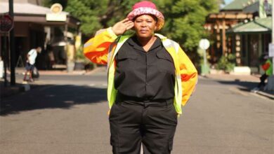 Dipuo Motlabane is one of 12 patrollers who are helping to make 7th Street safe again. Photo: Neo Phashe