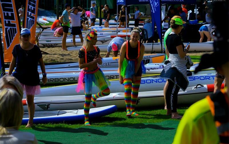 Pippa Martins and Tarryn Willis in their Dabs Darlings outfits.