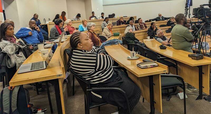 The GIBS auditorium was full as civil society and other groups attended the event.