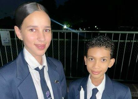 Junior Mini Council leaders Shasmeen Bulbulia and Caleb Kassen.