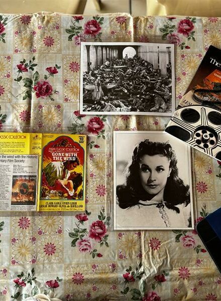 Some of the memorabilia of Gone with the Wind, collected by Selwyn Klass.