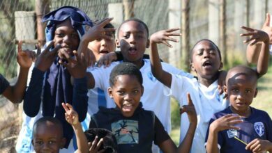 Future soccer player stars cheer on the teams at Marks Parks.