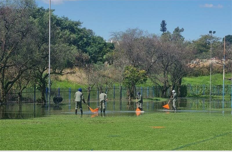 Laerskool Esparanza is grappling with sewage issues that have forced the relocation of classrooms and disrupted daily activities on its sports field, leaving the school in urgent need of a solution.