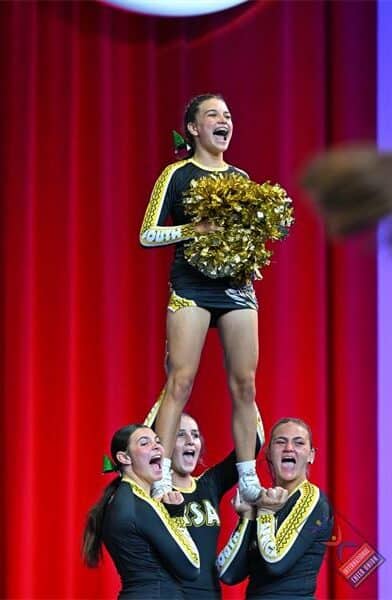 Some of the schools cheerleaders shook their pom-poms all the way to Orlando, Florida to cheer on the world stage.