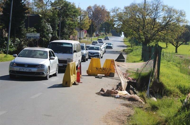Johannesburg Road Agency is awaiting for procurement to fix the damaged Milner Avenue bridge, which is causing traffic congestion on the road due to a damaged culvert.