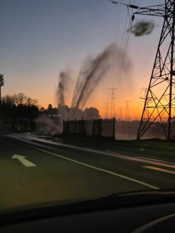 The pipe burst in Montgomery Park is affecting various neighbourhoods, resulting low water pressure.