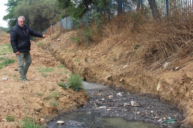 The sewage has affected the school's daily routine as sewage continues to spill, since May, along the school grounds.