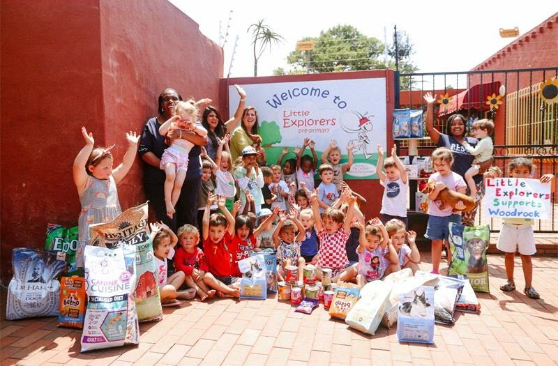 The pre-primary school shows its big heart with its mighty collection of pet food.