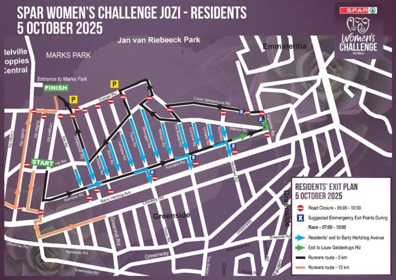 Marks Park will host the SPAR Women’s Challenge on 5 October, with fun runs, a kids zone, charity causes, and chances to win big prizes.