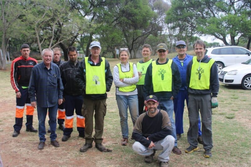 They rolled up their sleeves to tackle litter one rubbish bag at a time.