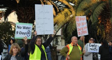 Another protest over water shortages in Emmarentia last year. Photo: Waydon Jacobs