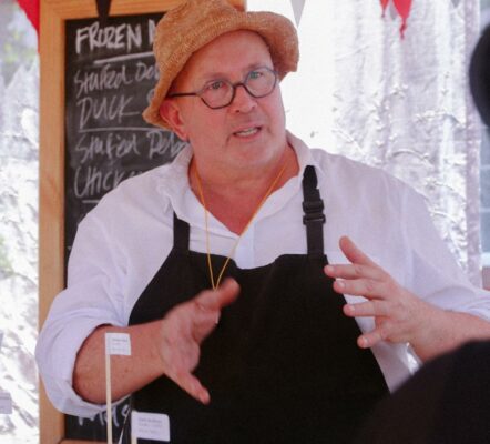 Ernest Korkie at his cheese stall at the Melville Market on October 25, 2025. Photo: Neo Phashe