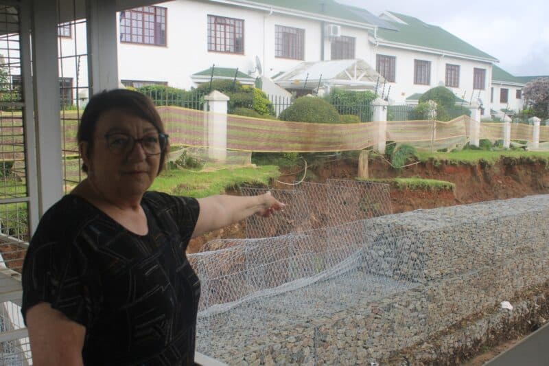 Residents warn that unfinished river work in Fairland could lead to boundary wall collapses as rains intensify, while contractors and officials remain absent.