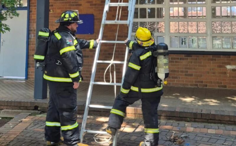 The festive season break saw the school premises double as a training field for firefighters.