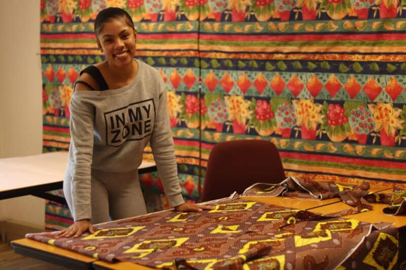 A sewing programme, created through Clover Mamas and Bernina, has unlocked new dreams for future designer Kyra Campbell, who's now determined to design a future stitched with possibility.