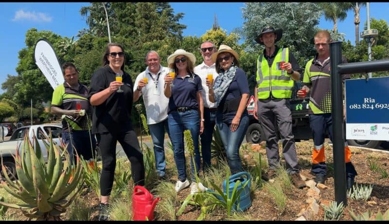 This traffic circle which was revamped through the collaborative efforts Lew Geffen Sotheby's International and Fairbridges Wertheim Becker Attorneys