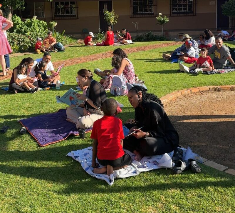 Crossroads School hosted a reading breakfast, which had children and parents sitting together enjoying the magic of books.