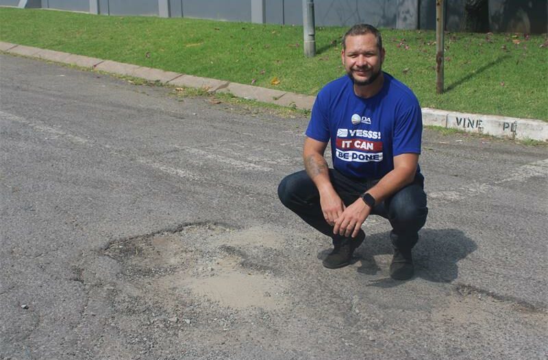 Potholes and poor road conditions in Fairland pose serious safety risks. Councillor Zander Shawe confirms JRA action and plans for long-term solutions.
