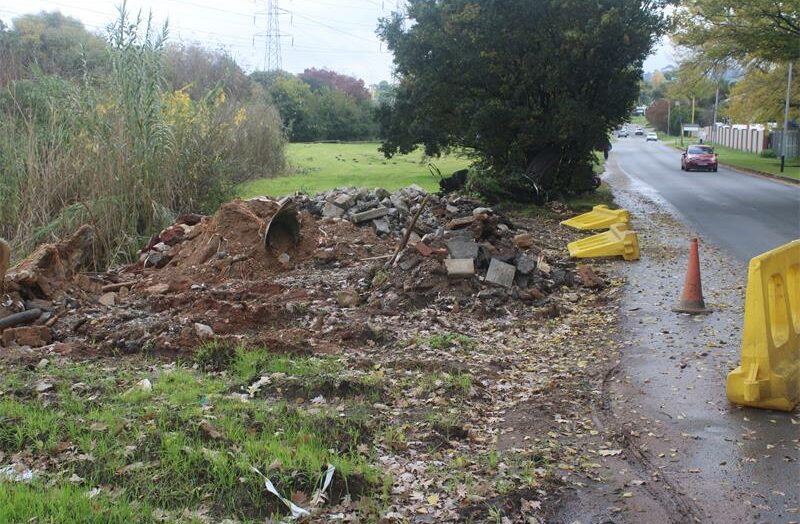Initial intervention may have reduced immediate danger, but the unfinished state of Hofmeyer Drive continues to raise safety concerns.