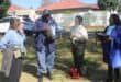 Sergeant Benneth Maluleke of Sector 4 listens to the residents' complaints on June 7, 2026, at Albertskroon Swimming Pool. Photo: Waydon Jacobs