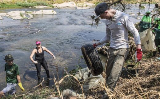 Volunteers clean up Jukskei River. Photo: Supplied