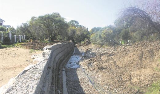 Fairland gabions project remains unfinished on July 23, 2026, at Fairland Estate. Photo: Waydon Jacobs