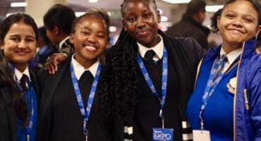 Diya maisuriya, Lilitha Kon, Hellen madziro and Jordan Reddy participated in the Eskom Expo. Photo: Neo Phashe