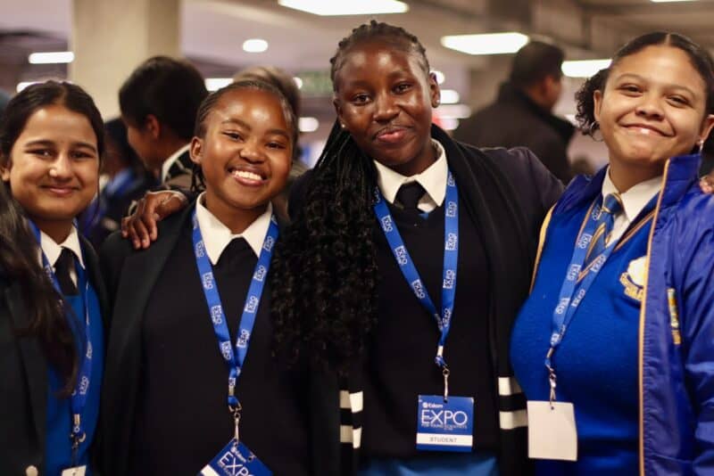 Diya maisuriya, Lilitha Kon, Hellen madziro and Jordan Reddy participated in the Eskom Expo. Photo: Neo Phashe