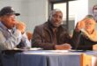 Izaki Mohamed, Sector 4 manager of Sophiatown SAPS, Sergeant Benneth Maluleke, and Sheryl Hodgkins listen to the community's concerns of Ward 86 on August 1, 2026. Photo: Waydon Jacobs