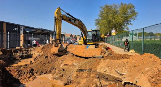 Johannesburg Water contractor removes slab of concrete for repairs to a leak near Randpark Ridge. Photo: File