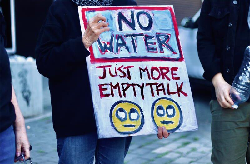 The water utility has responded to the protest by detailing the failures behind weeks of disrupted supply.