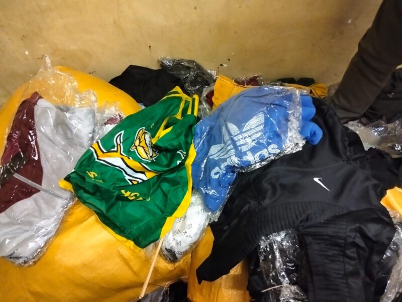 Authorities have raided a Johannesburg storage facility, confiscating over R1.5m in fake Springboks merchandise and equipment ahead of today's clash with the All Blacks.