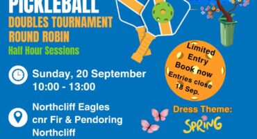 The poster for the upcoming Pickleball fundraiser to be hosted by Community Cleaners. Image: Supplied