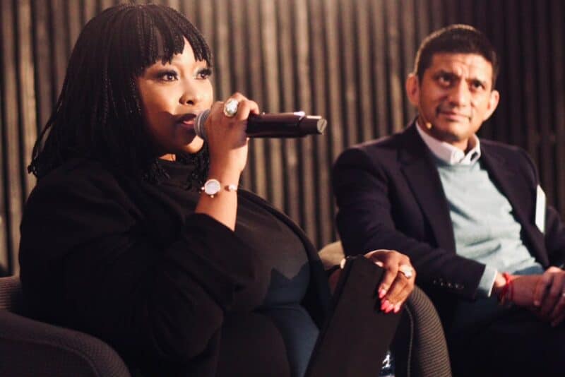 Relebogile Mabotja leads the panel discussion on September 30, 2026, at the Wits Digital Dome. Photo: Neo Phashe