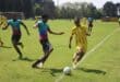 Rockefvs FC defender Khutso Maake against Wits Juniors U17 winger Keoagile Matshaba as he tries to keep the ball in play on October 10, 2026, at Wits Marks Park Sports Ground. Photo: Waydon Jacobs