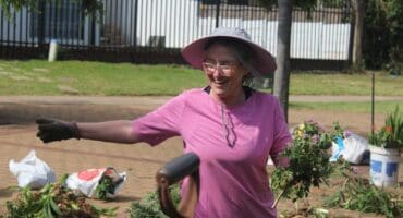 Tanya Gardiner all smiles at the ‘Mind Your Dam Business’ planting initiative. Photo: Waydon Jacobs