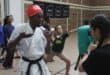 First Dan in Tang Soo Do, Madiala Leputu shows off one of the moves in the self-defence women's class on October 10, 2026, at the Danie Van Zyl Recreation Centre in Newlands. Photo: Waydon Jacobs