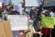 Residents push back after days without water on October 24, 2026, at Brixton Police Station. Photo: Waydon Jacobs