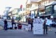 Melville residents take to the streets following weeks without reliable water supply on October 28, 2026, on 4th Avenue and Main Road. Photo: Neo Phashe