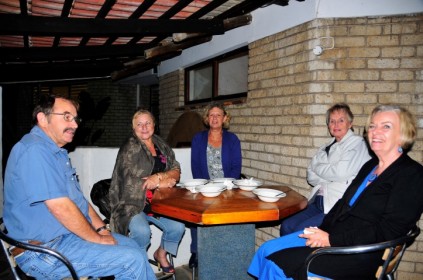Members of SRNW enjoying the year-end meeting and braai at the Salt Rock club last weekend: Mike Oliver, Pauline Jago, Lynda Coetzee, Natalie Kruger and Carole Newport.