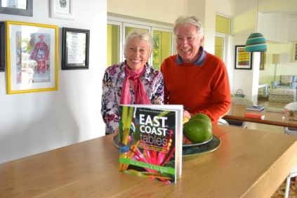 Erica Platter with her husband John in their kitchen.