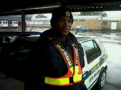 Const Xulu was one of the Stanger policemen who was shot and killed on Saturday. [photograph posted on Facebook].