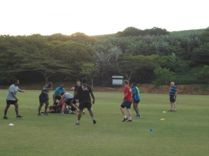 The Dolphins doing some pre-season training at Crawford College.