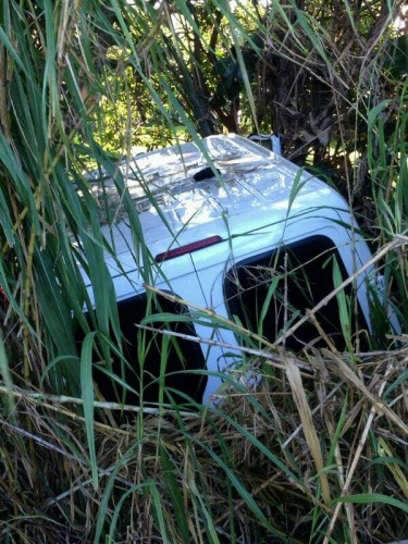 A man was seriously when his car hit the tree and went down the embankment this morning. Photo:Netcare911.