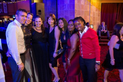 The Courier team at the awards from left Pieter and Lesley Naudé, Monique de Villiers and Leah Shone, Jodi van Wyk, Nirvana Sing and Nokuthula Ntuli.