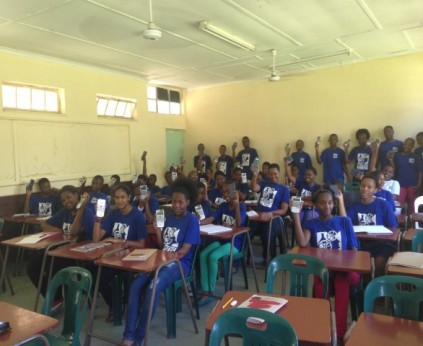 Protec Tongaat grade 12 students ready to take their new calculator skills to the classroom.